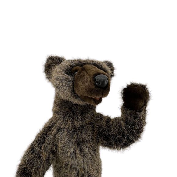 HANSA Standing Grizzly Brown Bear Posable Animal Display Model Realistic 2" Tall - Picture 2 of 6